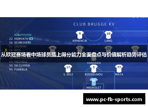 从欧冠赛场看中场球员插上得分能力全面盘点与价值解析趋势评估