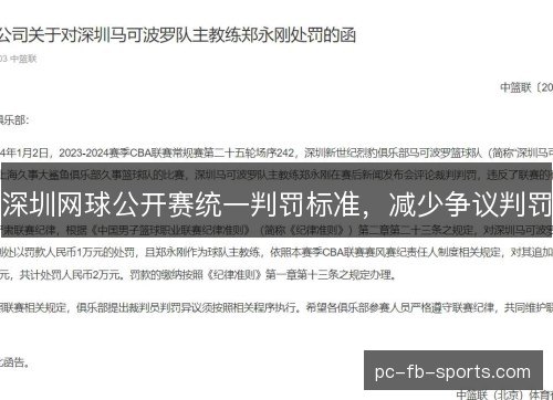 深圳网球公开赛统一判罚标准，减少争议判罚